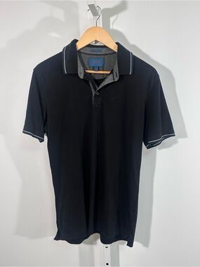 Fairlane Black Button Down Shirt Washed Minimalist Coastal Casual